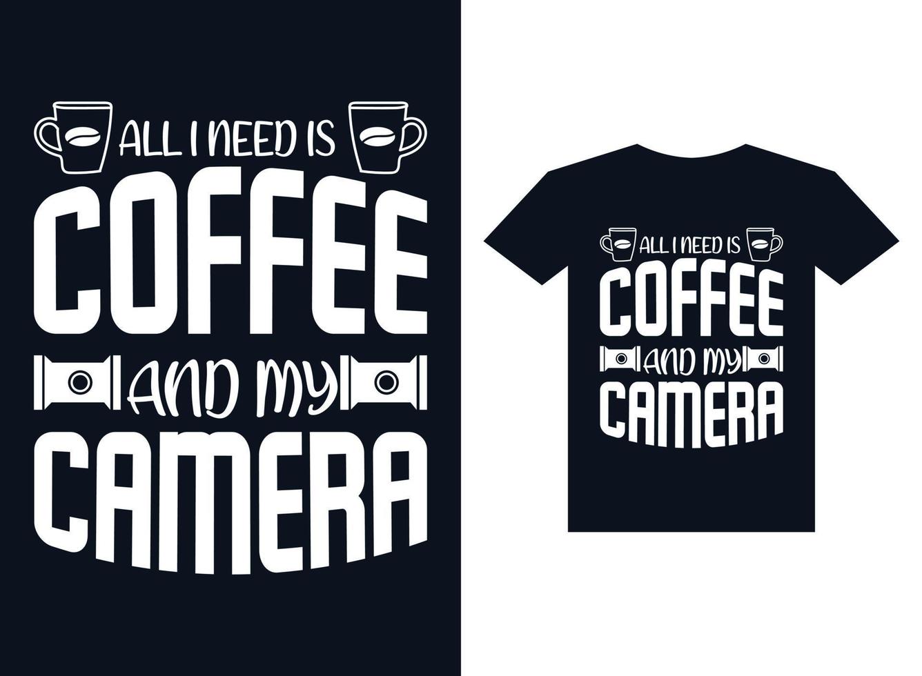 concept de conception de t-shirt café vecteur