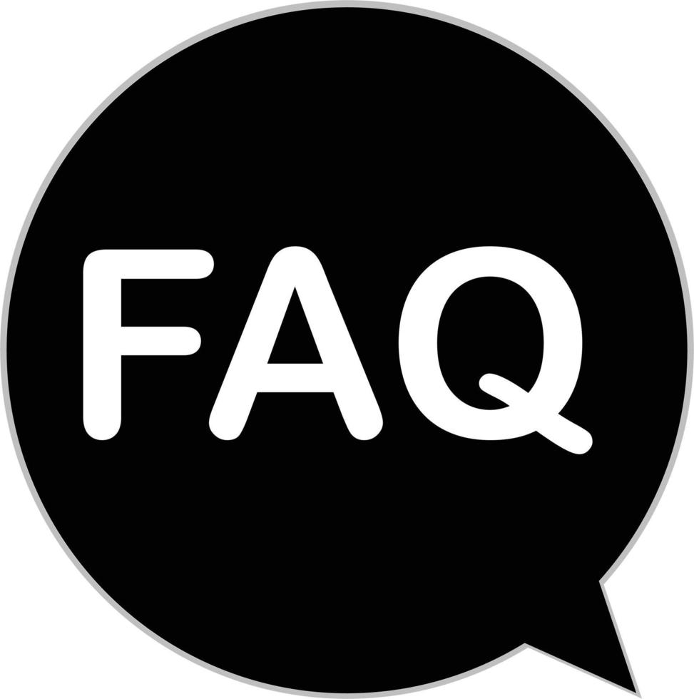 icône FAQ. signe d'information faq. marque pour la conception de votre site Web. symbole d'aide. vecteur