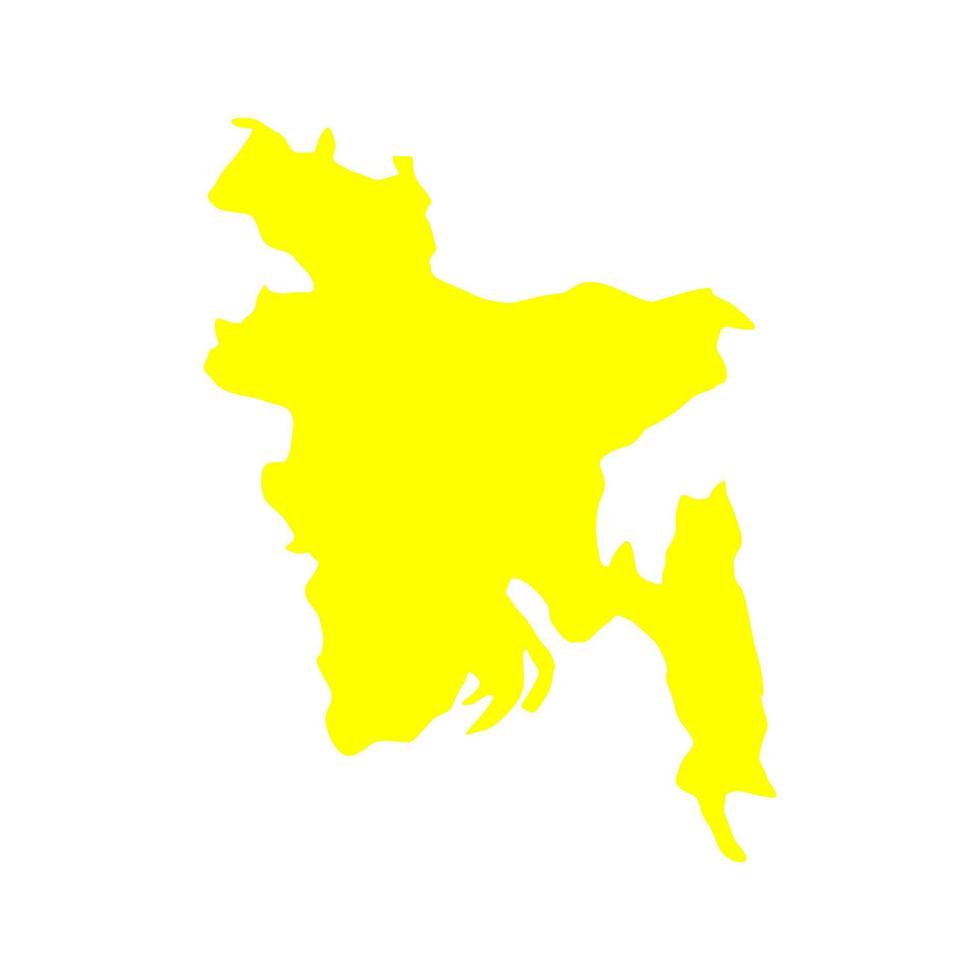 Carte du Bangladesh sur fond blanc vecteur