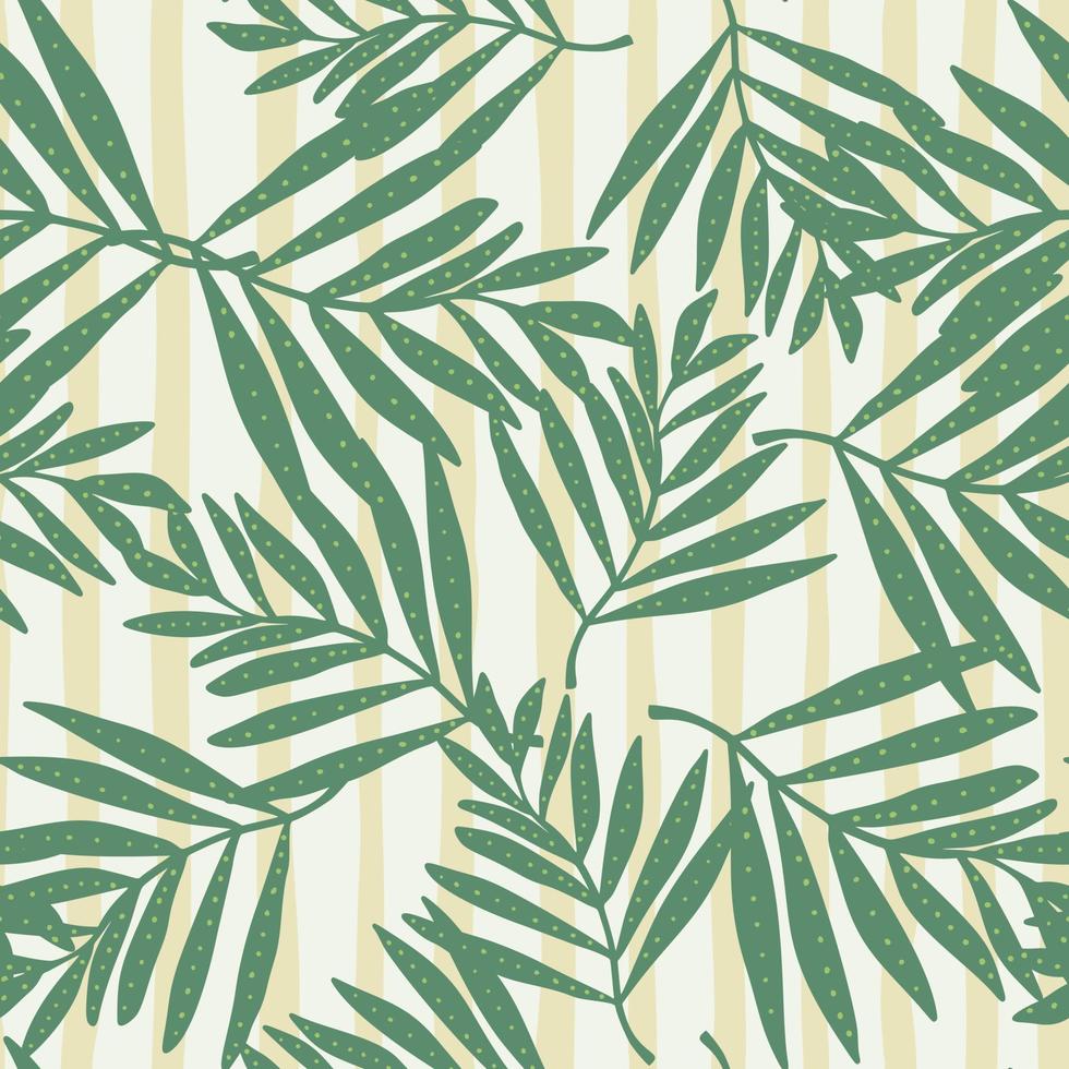 modèle sans couture de feuilles de palmier tropical créatif. fond d'écran de feuille de jungle. fond floral botanique. toile de fond de plantes exotiques. vecteur