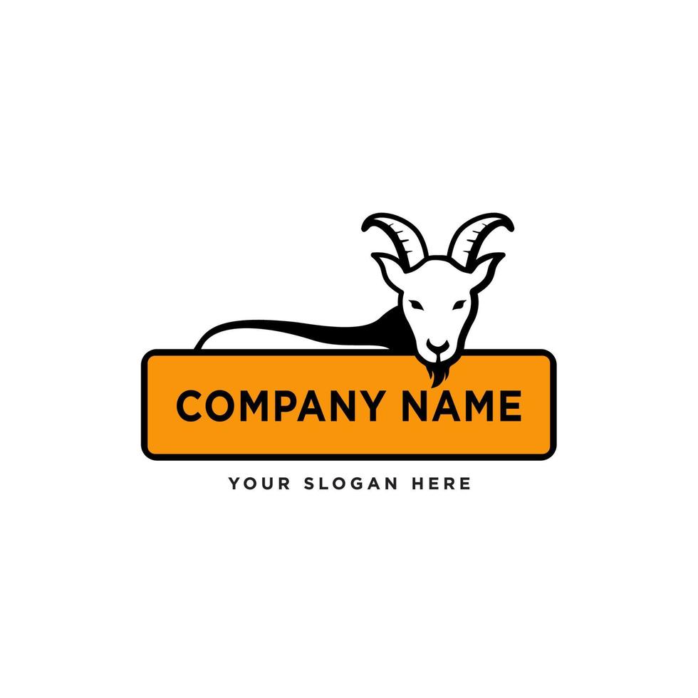 logo vectoriel style de logo de chèvre entreprise de logo vectoriel premium