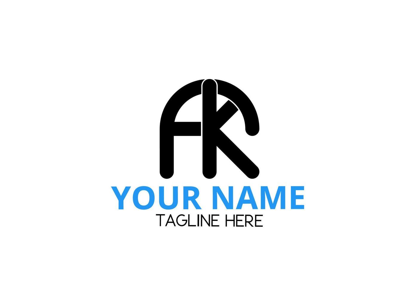 fk kf fk lettre initiale logo vecteur