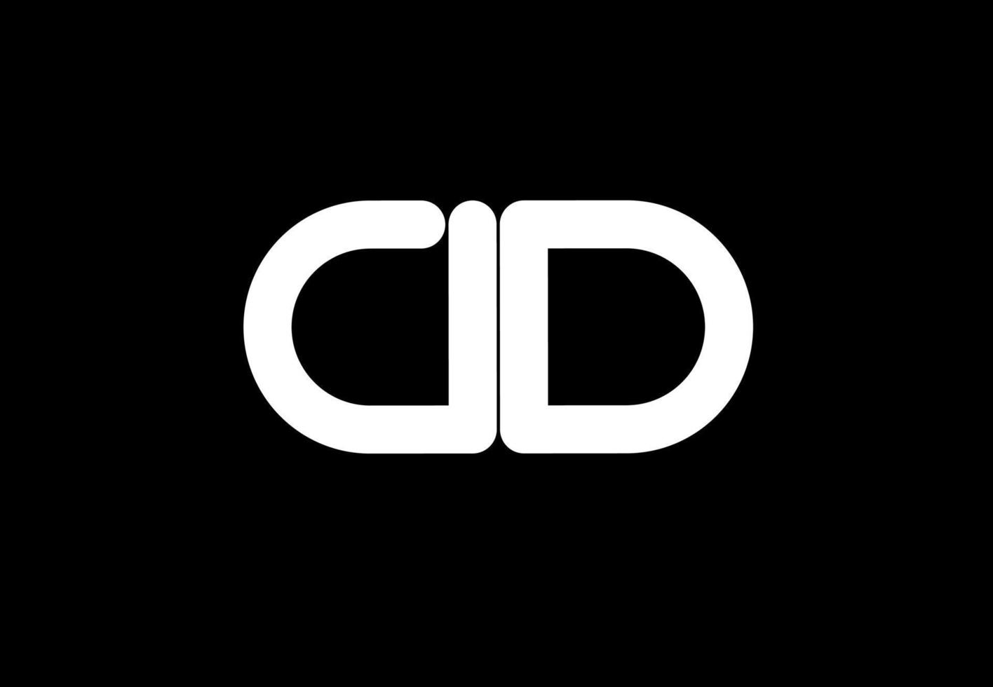 jd dj dj lettre initiale logo isolé sur fond noir vecteur