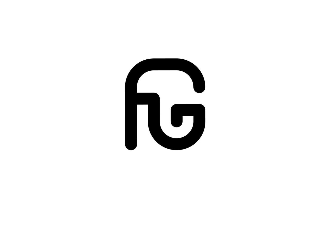 fg gf fg lettre initiale logo vecteur