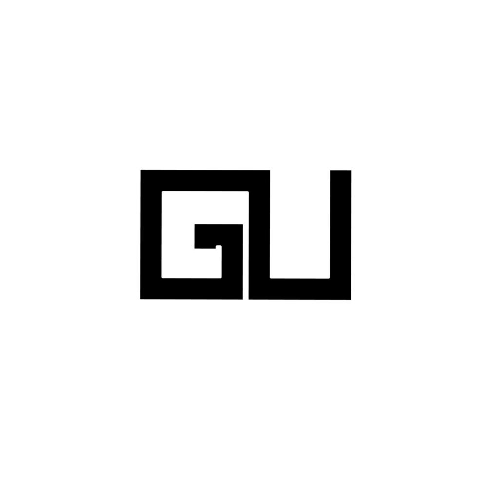 gu ug gu lettre initiale logo vecteur
