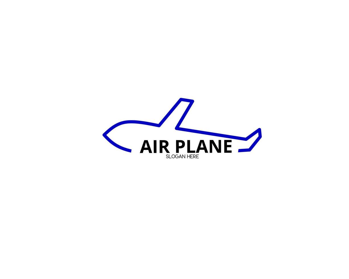 vecteur de logo plat avion simple