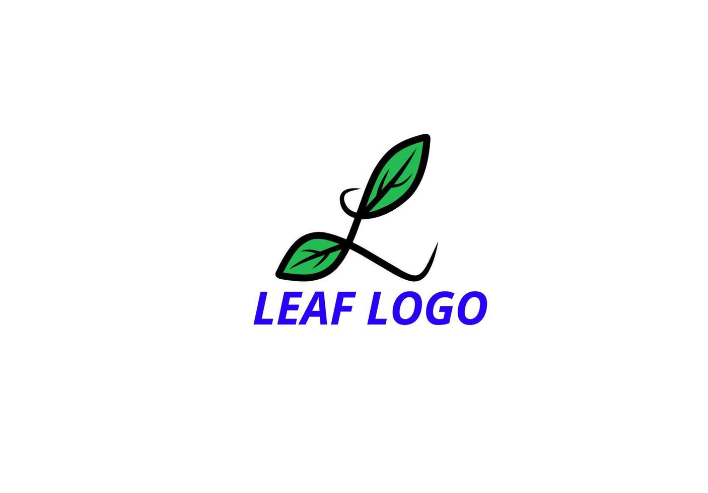 logo écologique.lettre initiale l logo de la feuille.concept symbole de la feuille verte de la nature vecteur