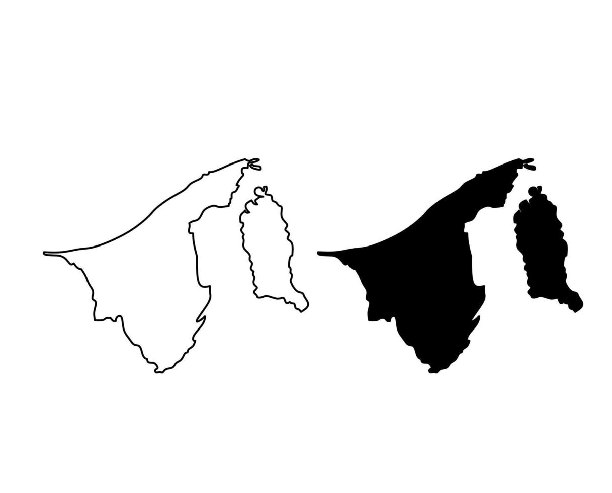 Brunei carte icône vecteur
