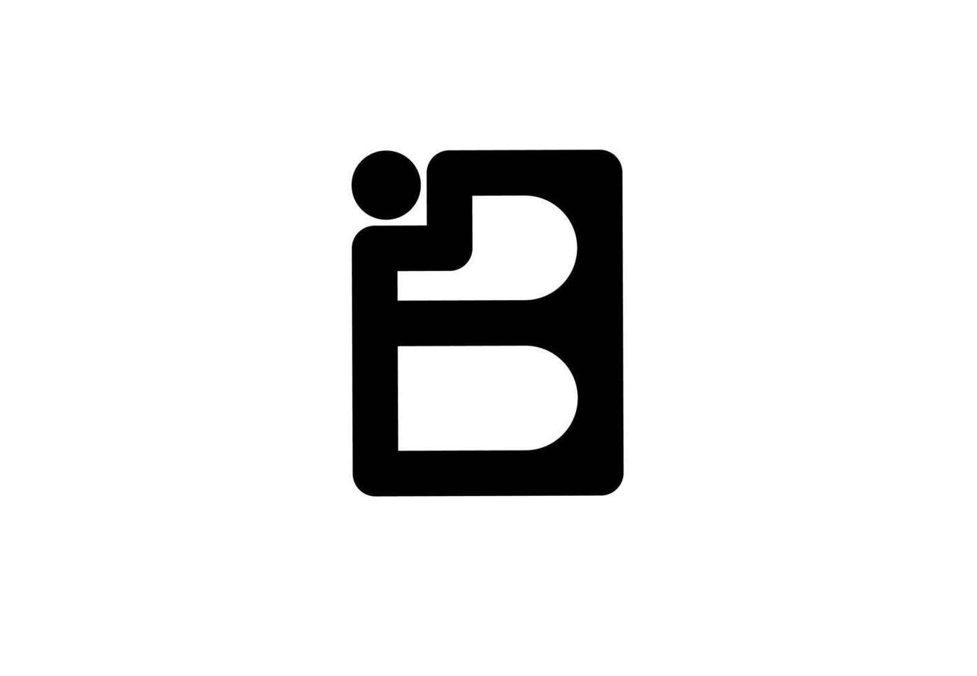 logo de la lettre initiale ib bi ib vecteur