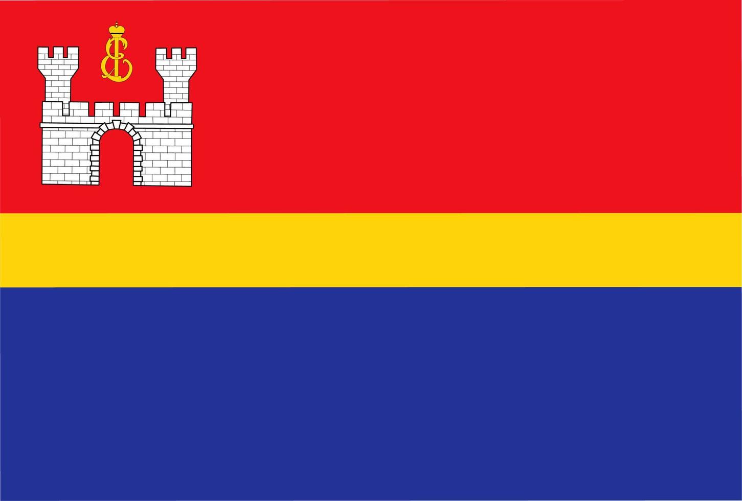 drapeau de l'oblast de kaliningrad vecteur