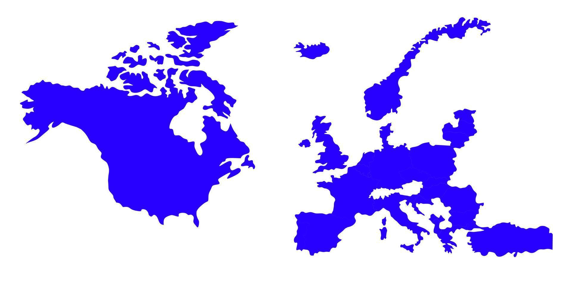 organisation du traité de l'atlantique nord sur la carte politique vecteur