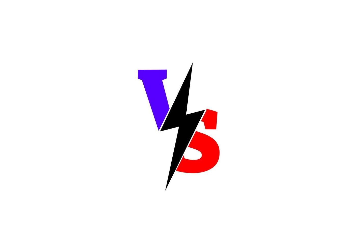 lumière plate simple contre logo. vs lettres pour le sport, le combat, la compétition, la bataille, le match, le jeu. icône de vecteur