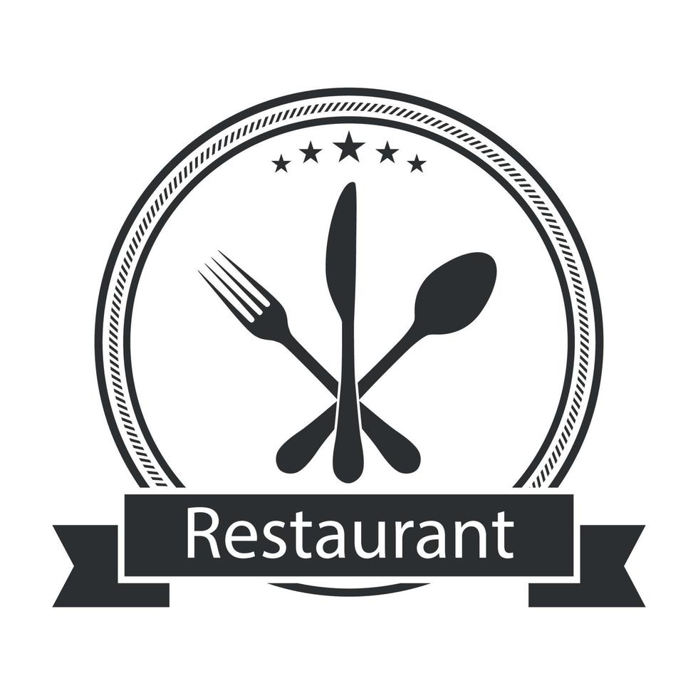 logo d'illustration d'une entreprise de restauration vecteur