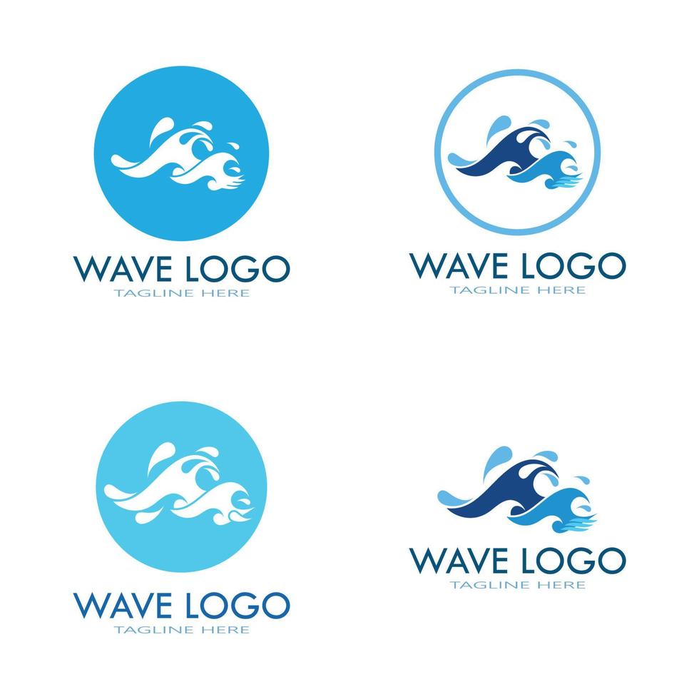 vecteur d'icône de modèle de conception de logo de vague d'eau