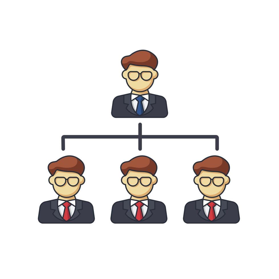 icône mince colorée de collection de ligne de position d'homme d'affaires, illustration vectorielle de concept d'affaires et de personnes. vecteur