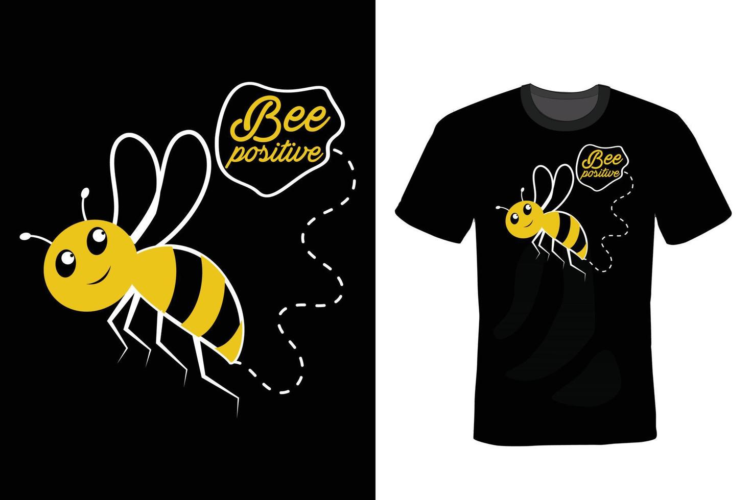 conception de t-shirt d'abeille, vintage, typographie vecteur