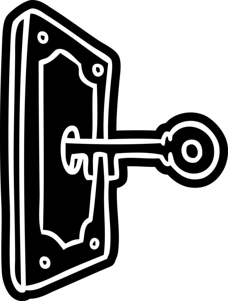 icône de dessin animé dessin d'une poignée de porte vecteur