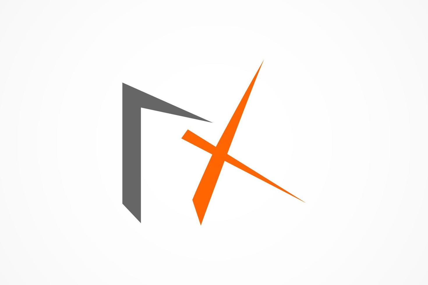 concept de logo lettre rx vecteur
