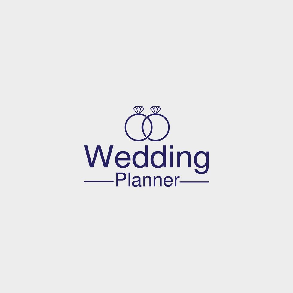 création de logo vectoriel planificateur de mariage