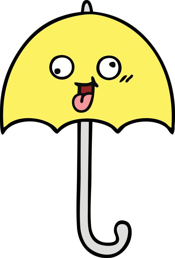 parapluie de dessin animé mignon vecteur