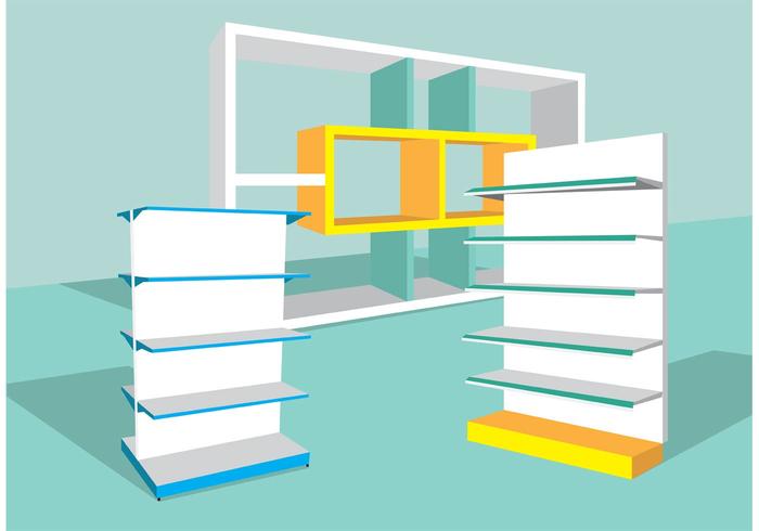 Vecteur étagères 3D