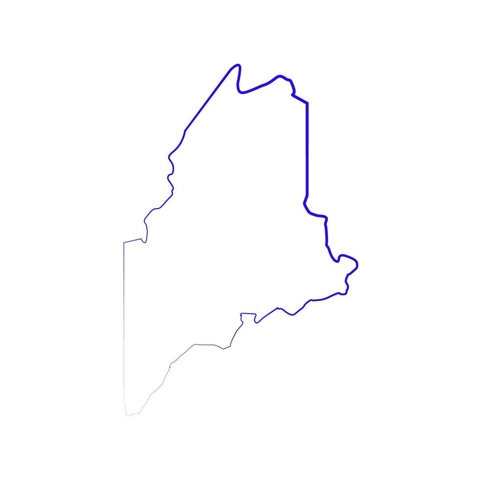 Carte du Maine sur fond blanc vecteur
