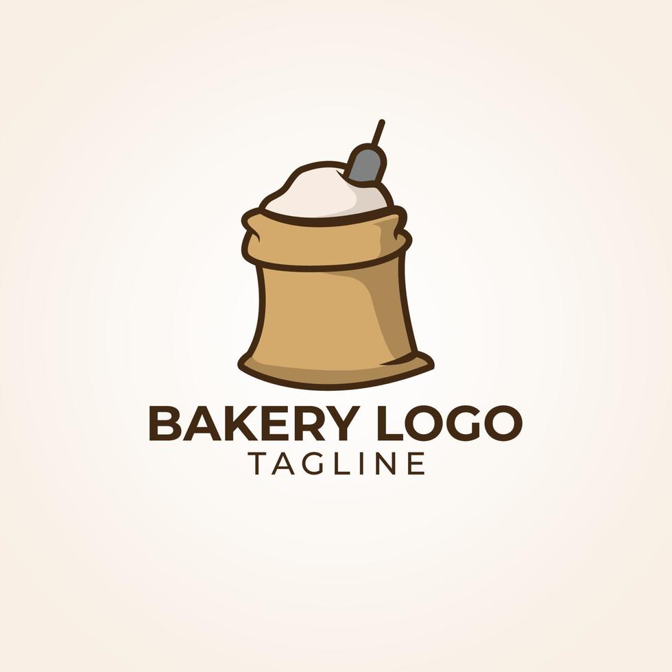 logo de pain de boulangerie vecteur