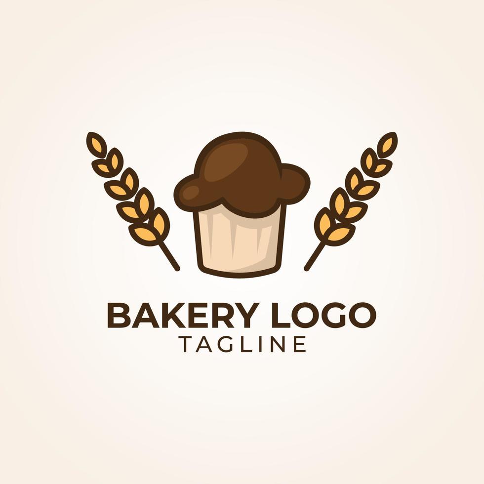 logo de pain de boulangerie vecteur