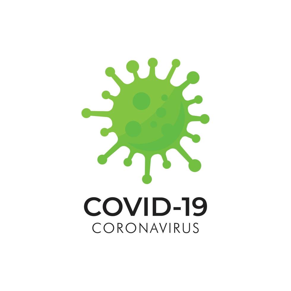 modèle de logo de virus corona, création de logotype. vecteur