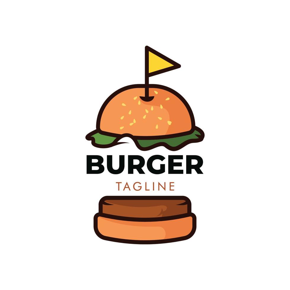 création de logo burger vecteur