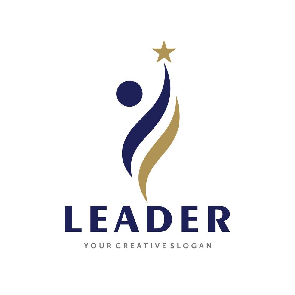 logo de leadership, logo de réussite et vecteur de logo d'éducation