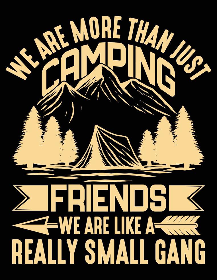 conception de t-shirt de vecteur de typographie de camping heureux, illustration, oeuvre d'art vintage