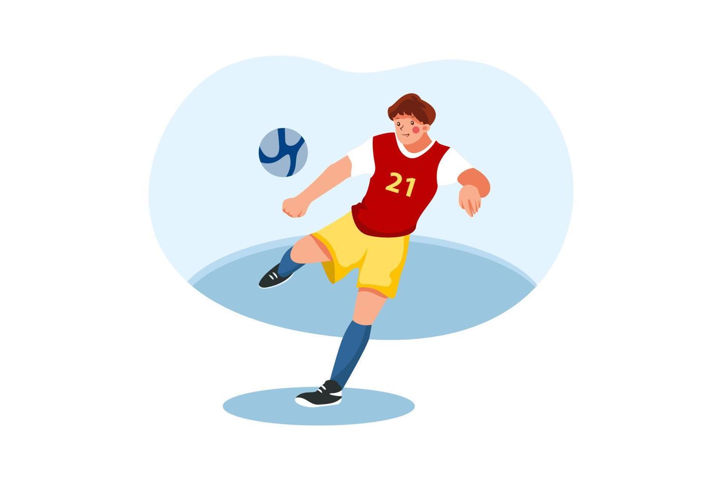 concept d'illustrations plates de football vecteur