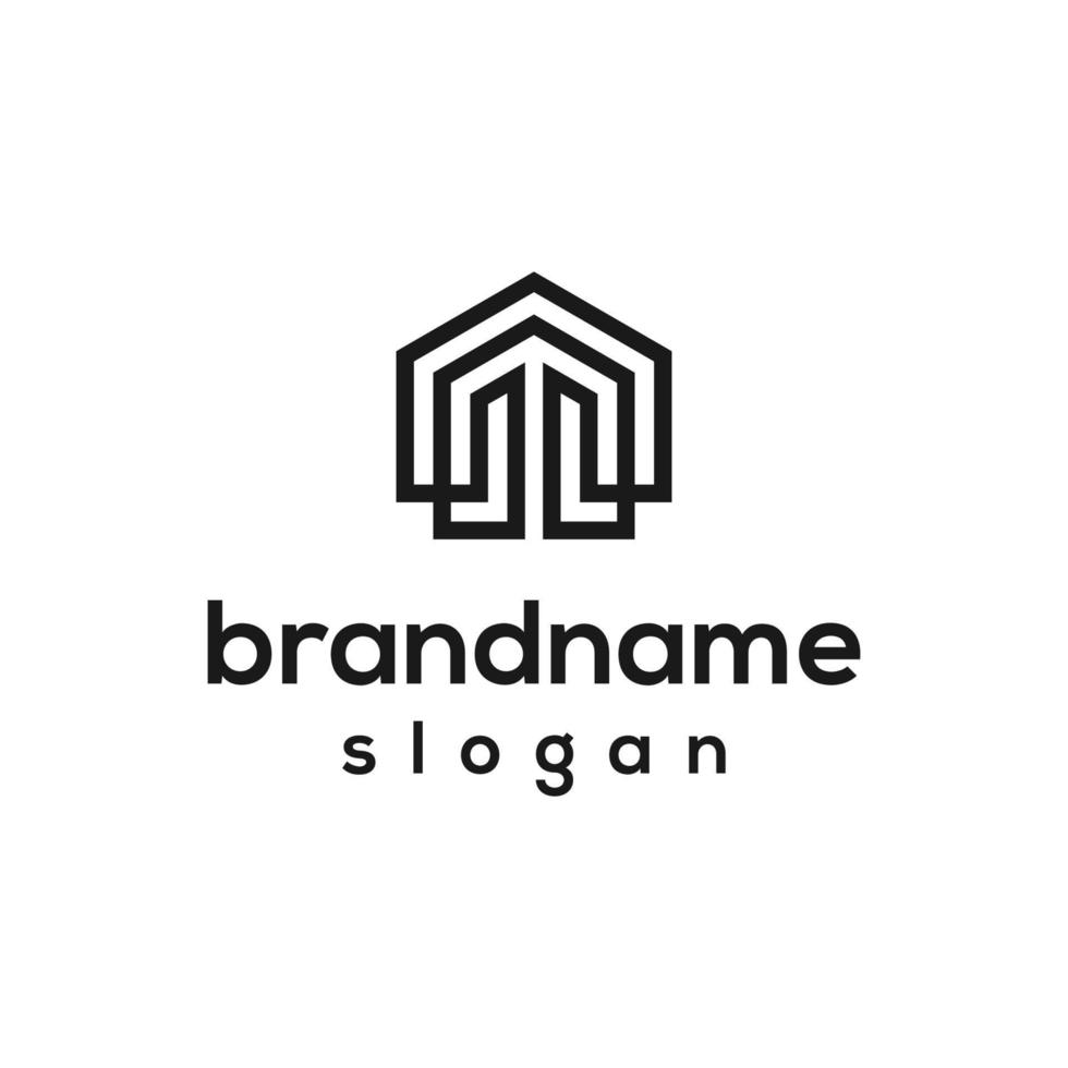 graphique vectoriel du modèle de conception de logo maison