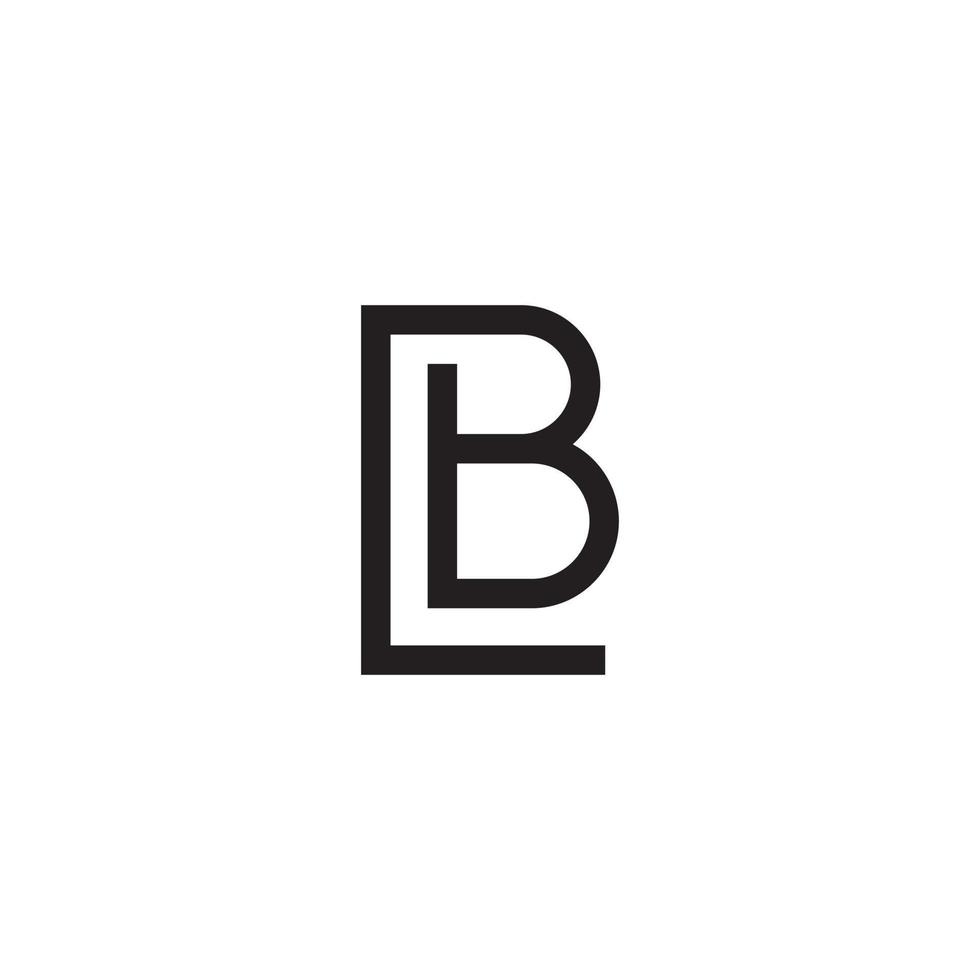 vecteur de conception de logo de lettre lb ou bl.