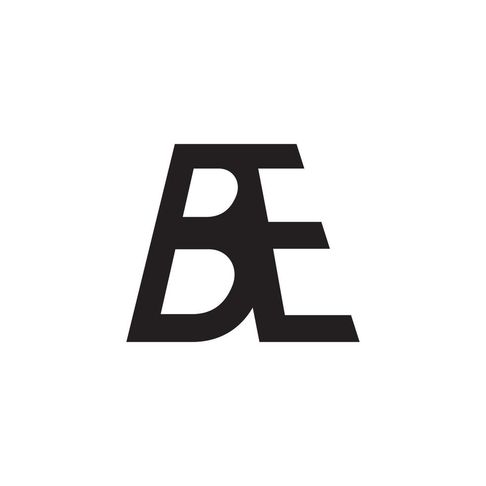 être ou eb vecteur de conception de logo de lettre initiale.