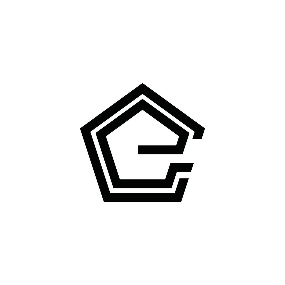 vecteur de conception de logo de lettre initiale ce ou ec.