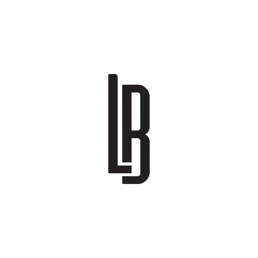 vecteur de conception de logo de lettre lb ou bl.