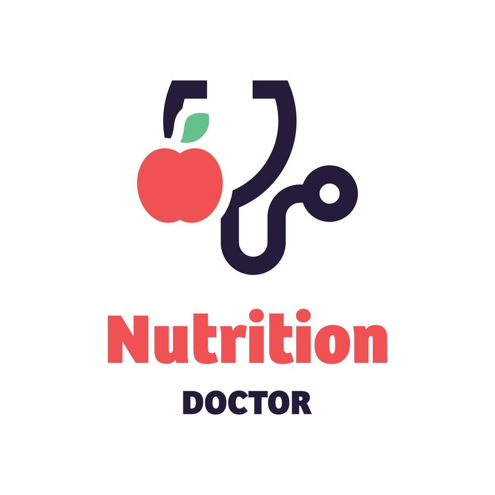 logo du docteur en nutrition vecteur