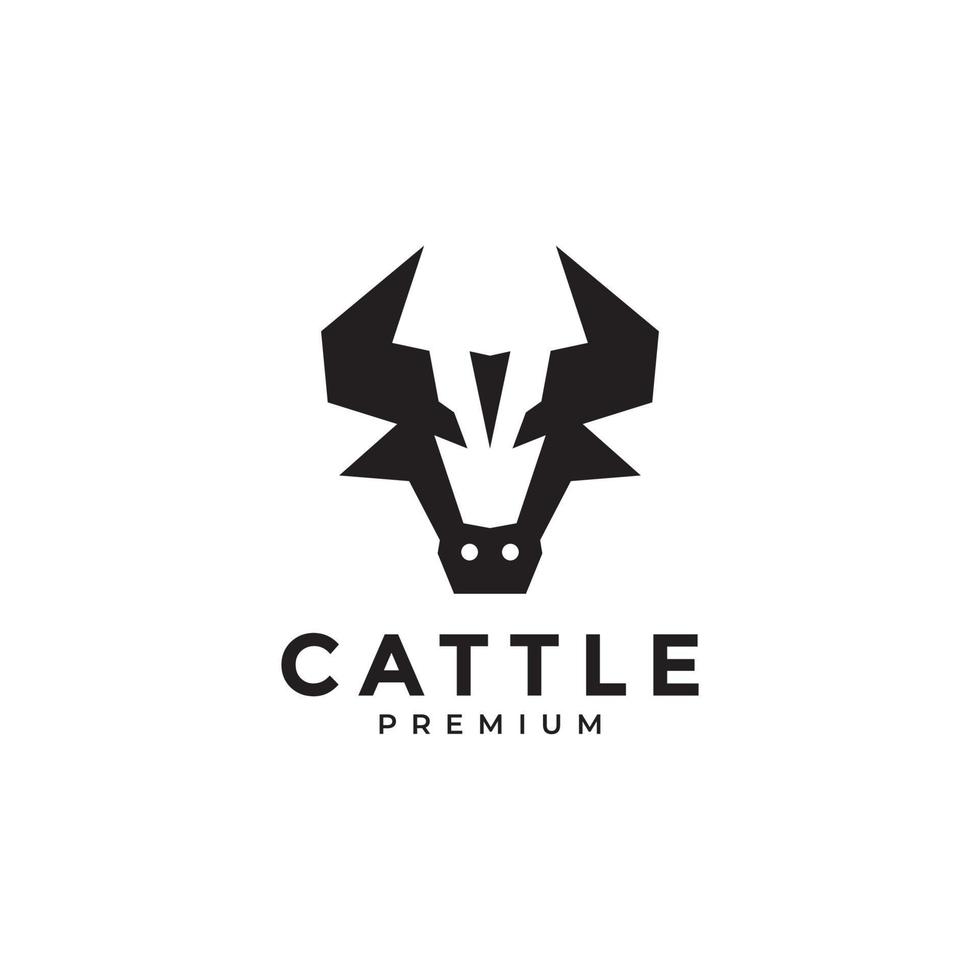 tête vache forme moderne bétail logo design vecteur graphique symbole icône illustration idée créative