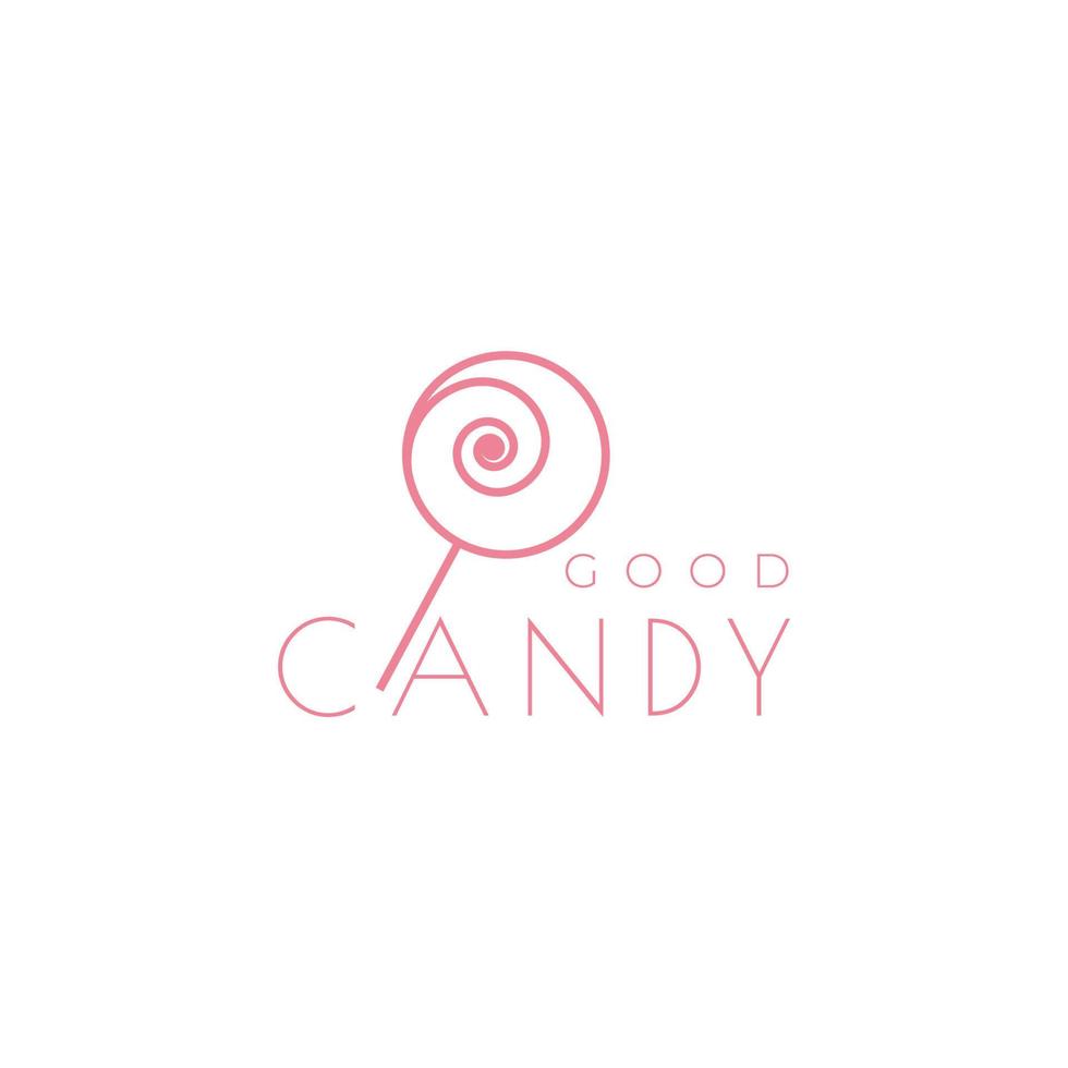 ligne spirale bonbons logo design vecteur graphique symbole icône illustration idée créative