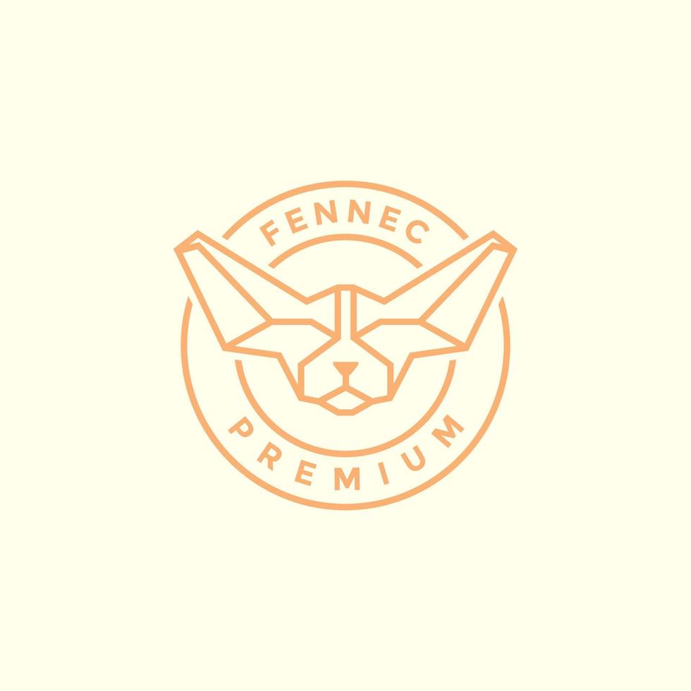 tête de renard fennec insigne logo création graphique vectoriel symbole icône illustration idée créative