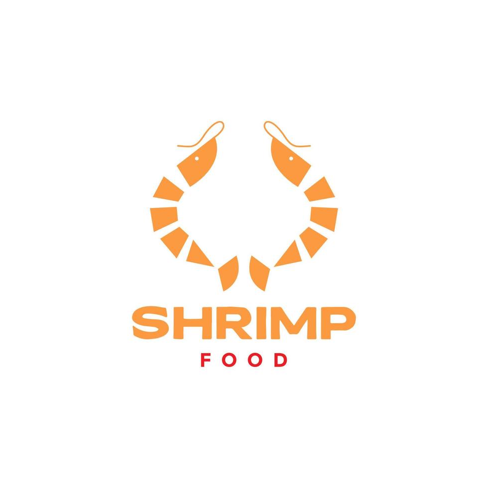 plat minimal fruits de mer crevettes logo design vecteur graphique symbole icône illustration idée créative