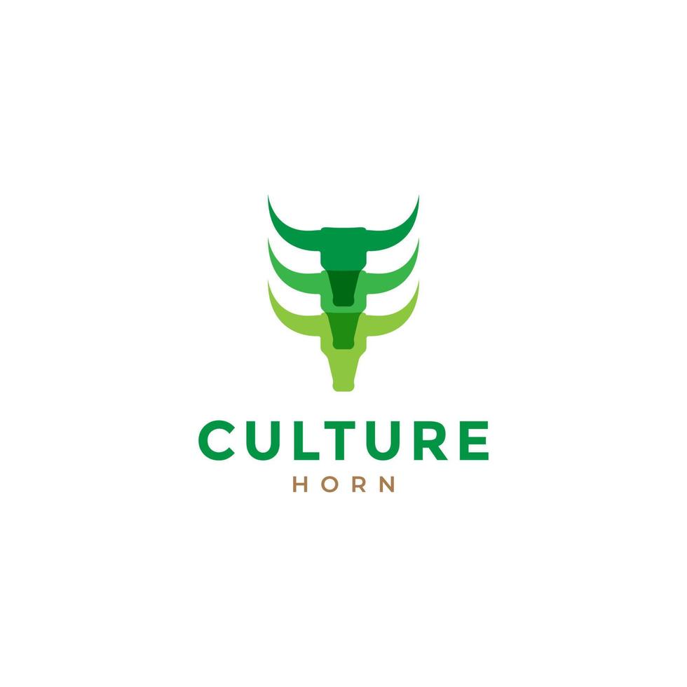 crâne de bufallo culture indonésienne création de logo vecteur symbole graphique icône illustration idée créative