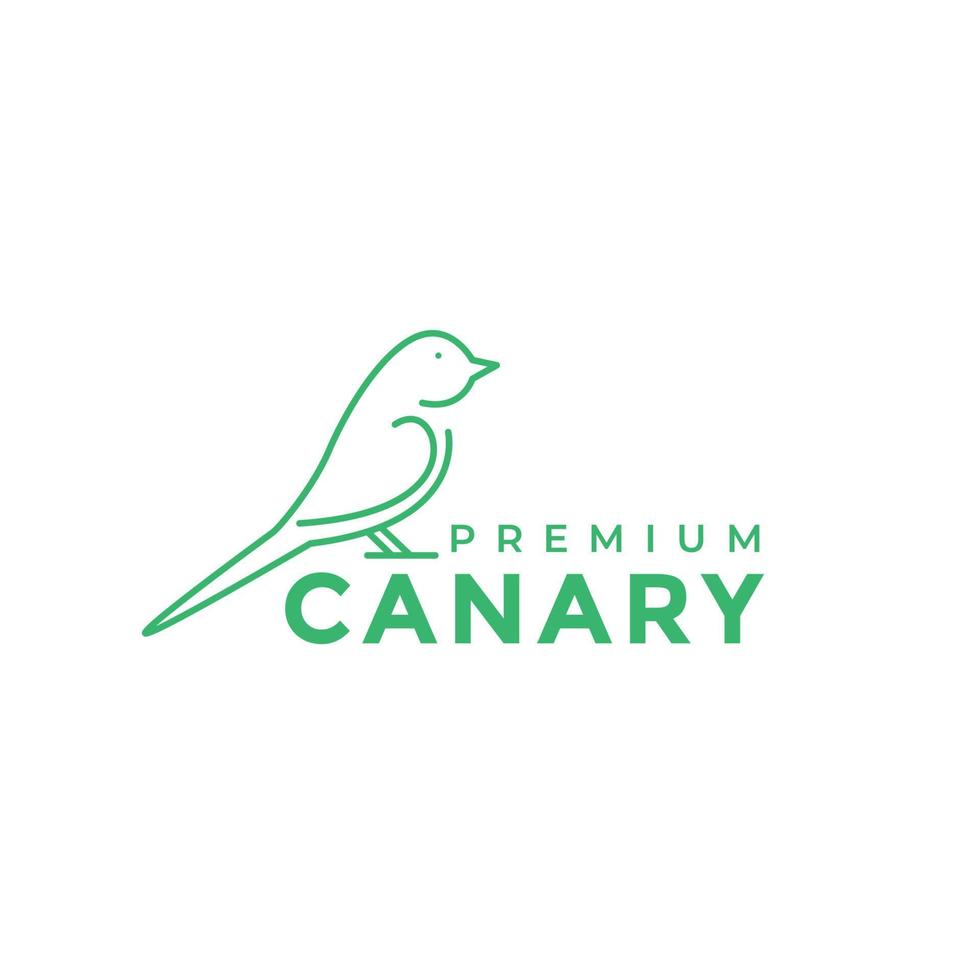 ligne minimal oiseau canari logo design vecteur graphique symbole icône illustration idée créative