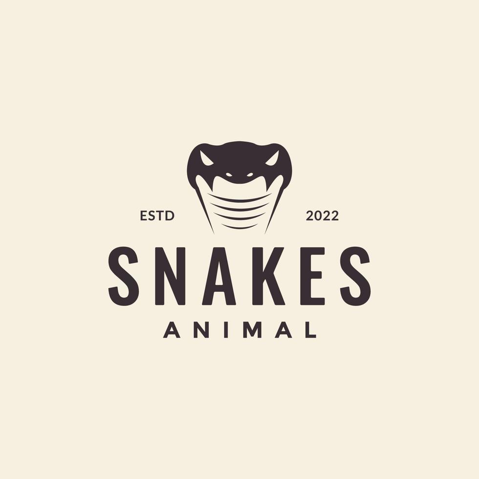 tête cobra serpent hipster logo design vecteur graphique symbole icône illustration idée créative