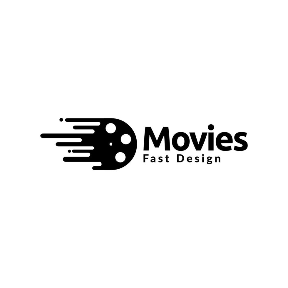rapide film disque film logo design vecteur graphique symbole icône illustration idée créative