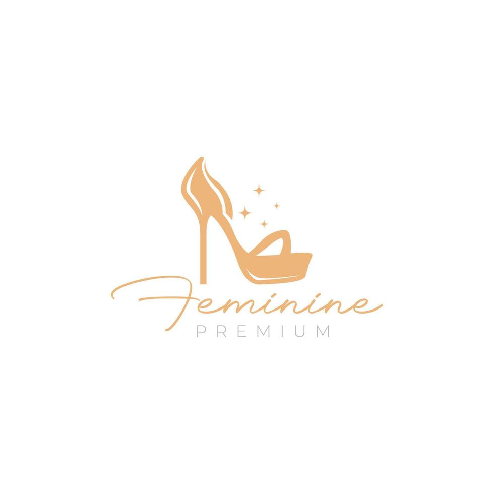 sandales haute colline création de logo féminin symbole graphique vectoriel icône illustration idée créative