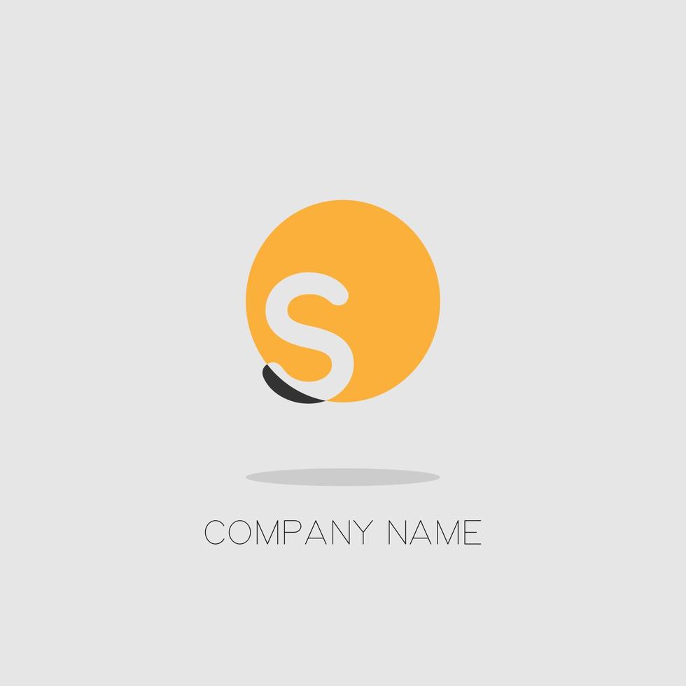 icône de logo pour les compagnies d'assurance et les magasins de détail, simple magasin d'appareils photo ligne orange ligne élégante design tendance animal lettre s vecteur