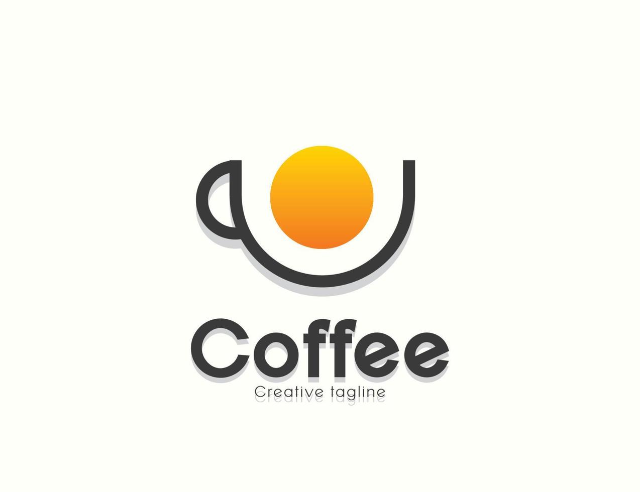 création de logo de café vecteur